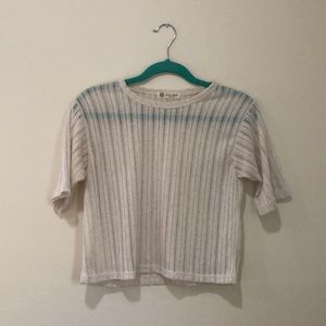 Sheer Crop Lacey 1/2 Sleeve T-shirt!